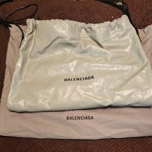 Balenciaga Silver Zipper Crossbody Bag